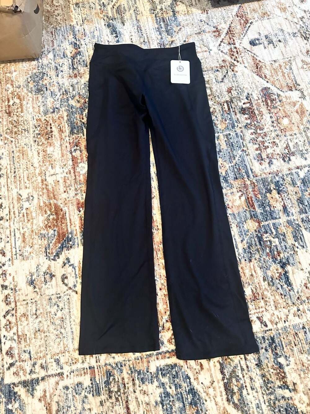 Bubblelime Black Medium Women's Pocket Yoga Straight Leg Pants
